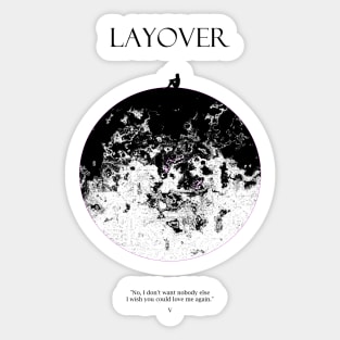 V Layover Moon Dark Sticker